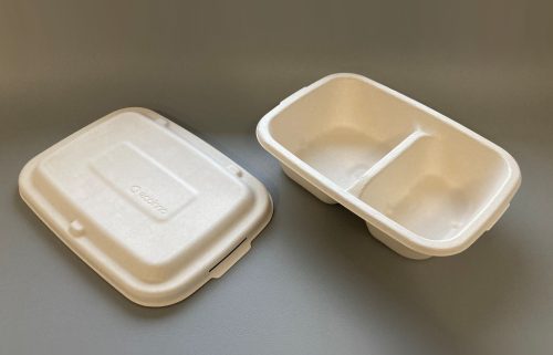 ecoinno® 880 ml 2 grids GCM meal box with NP lid - lock