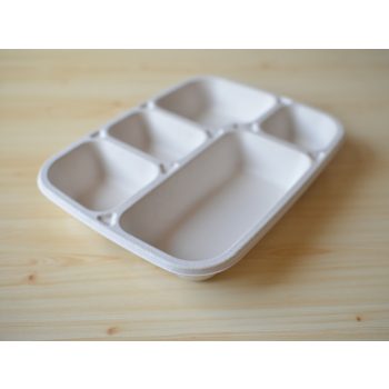 ecoinno® 1370 ml 5 grids meal box, GCM - lock